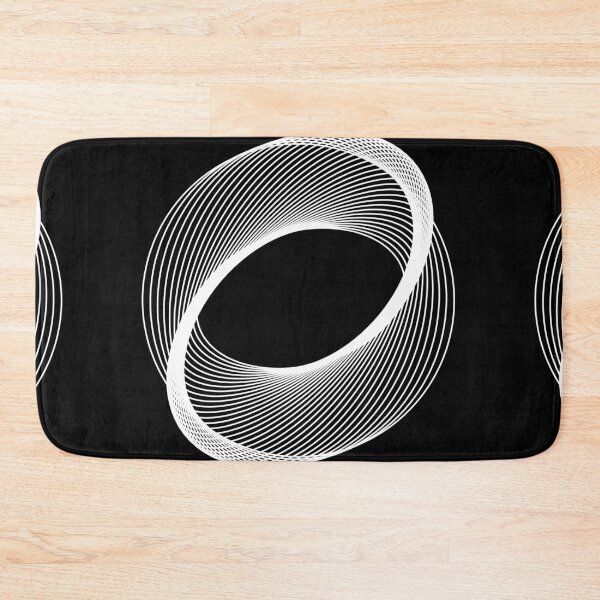 Item preview, geometric colourful psychedelic ripple pattern black 7 designed and sold by kyds.