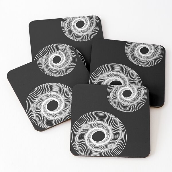 Item preview, geometric colourful psychedelic ripple pattern black 8 designed and sold by kyds.