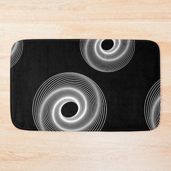 Item preview, geometric colourful psychedelic ripple pattern black 8 designed and sold by kyds.