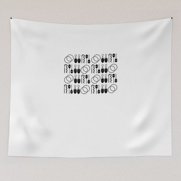 Item preview, black gymnastics equipment pattern designed and sold by DavonRosenbaum.