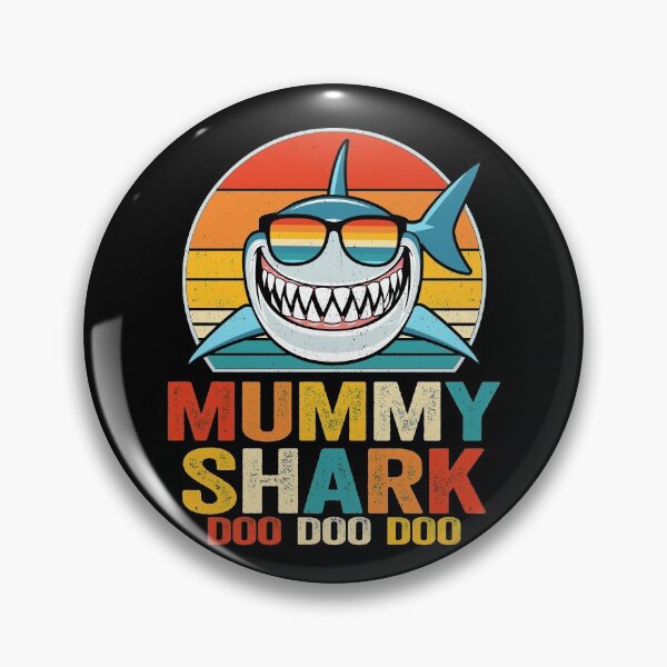 Item preview, Mummy Shark Doo Doo Doo Retro Mum Mother Shark designed and sold by Renergie.