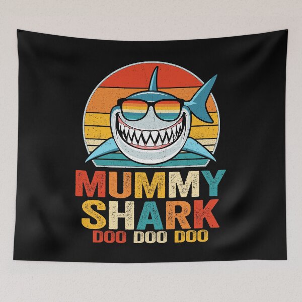 Item preview, Mummy Shark Doo Doo Doo Retro Mum Mother Shark designed and sold by Renergie.