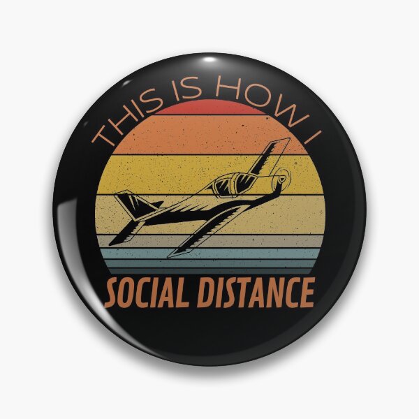 Item preview, This Is How I Social Distance Airplane Pilot Retro Pilot Gear designed and sold by DynamicDesign.