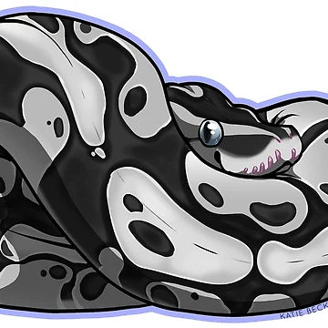 Artwork thumbnail, Axanthic Ball Python by Dachindae