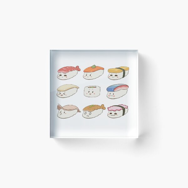 Item preview, Cute Sushi Character (9 pieces) designed and sold by GreenL3gacy.