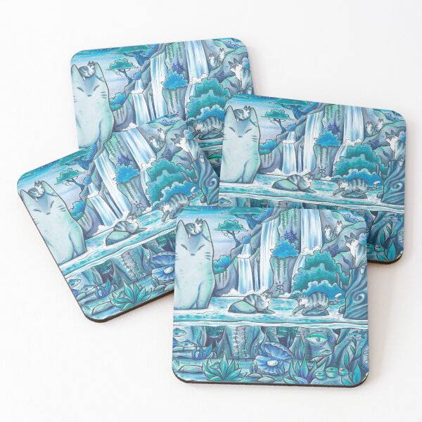 Item preview, Mysterious Jungle Cat Pond designed and sold by kattvalk.