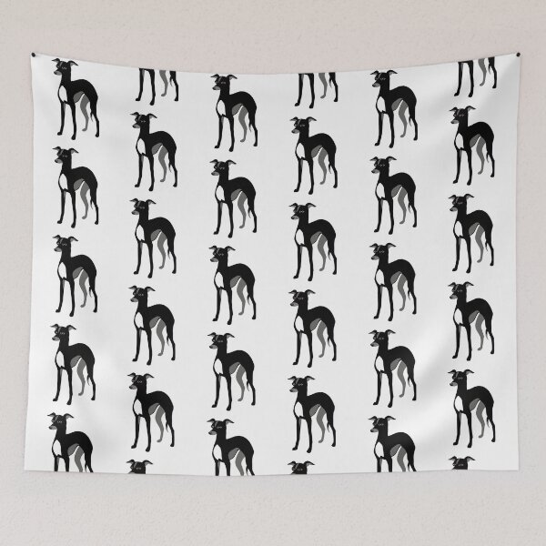 Item preview, Black Italian Greyhound or Whippet designed and sold by AntiqueImages.