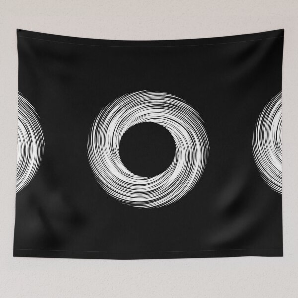 Item preview, geometric colourful psychedelic ripple pattern black 10 designed and sold by kyds.