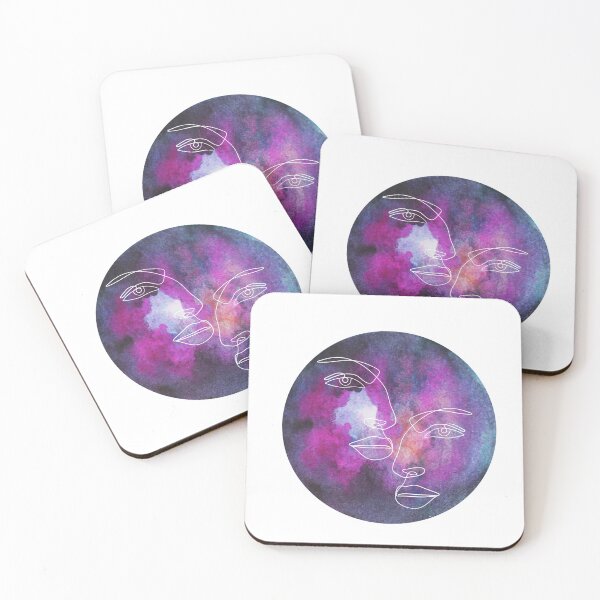 Item preview, Abstract Galaxy Faces Drawing designed and sold by victoriousthing.