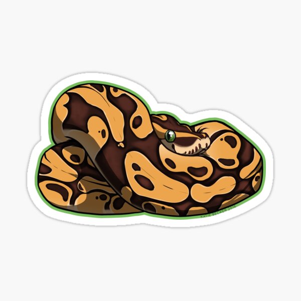 Gifts for Him or Her Digital Art Die Cut Pastel Ball Python Bubble-Free ...