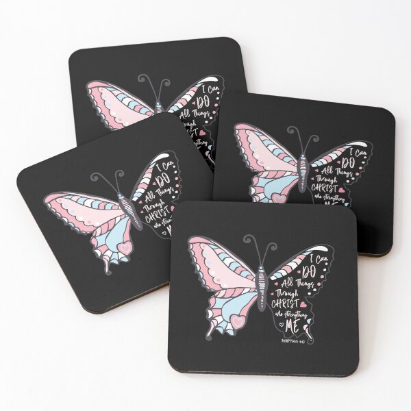 Item preview, Philippians 4:13 Butterfly Christ Bible Verse designed and sold by supamart.