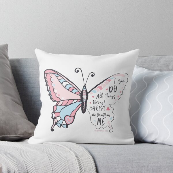 Item preview, Philippians 4:13 Butterfly Christ Bible Verse designed and sold by supamart.