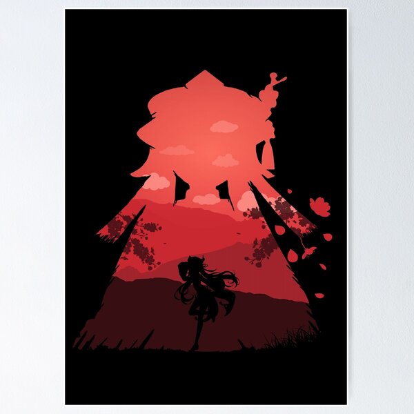 Item preview, Genshin Impact Hu Tao - Illusion *Black* designed and sold by MyRetroArt.