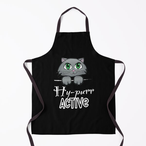 Item preview, Hy-purr Active, Green eyed Grey Kitten, Funny Play on Words designed and sold by bryanmcclelland.