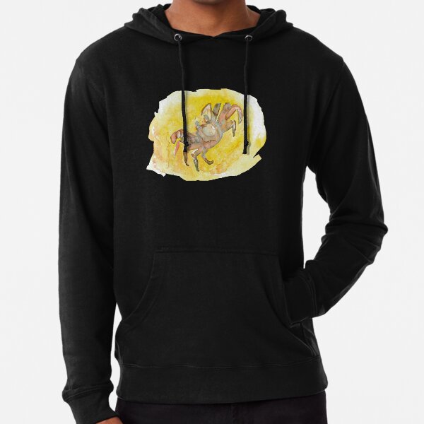 Crab watercolor painting print art Lightweight Hoodie