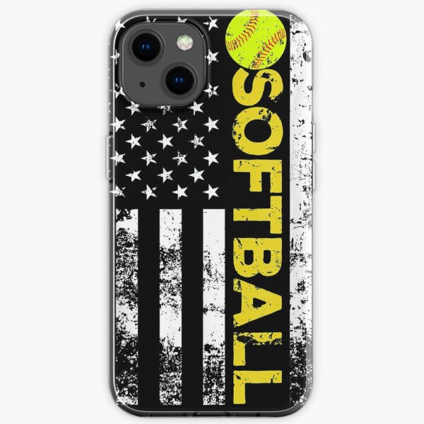 American Flag Softball Team Gift softball, american, american flag, american flag softball,  iPhone Soft Case