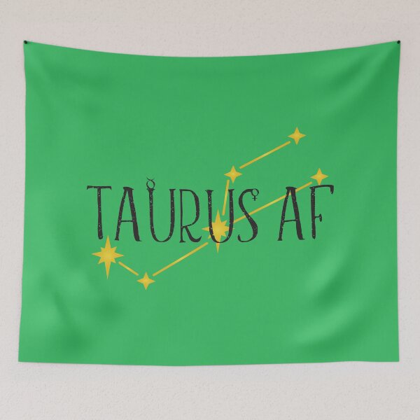 Item preview, TAURUS AF with constellation and astrological symbols for Venus & Taurus designed and sold by Happy Puppy Print On Demand.