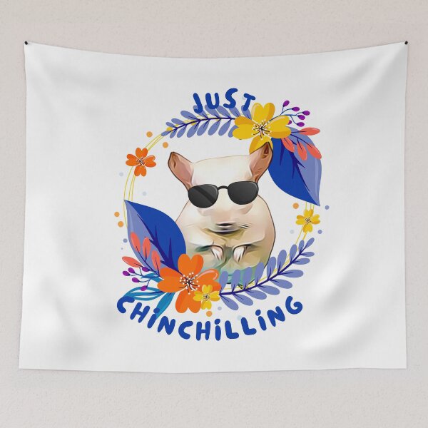 Item preview, Just Chinchilling Cute Funny Chinchilla and Flowers designed and sold by ChinStore.