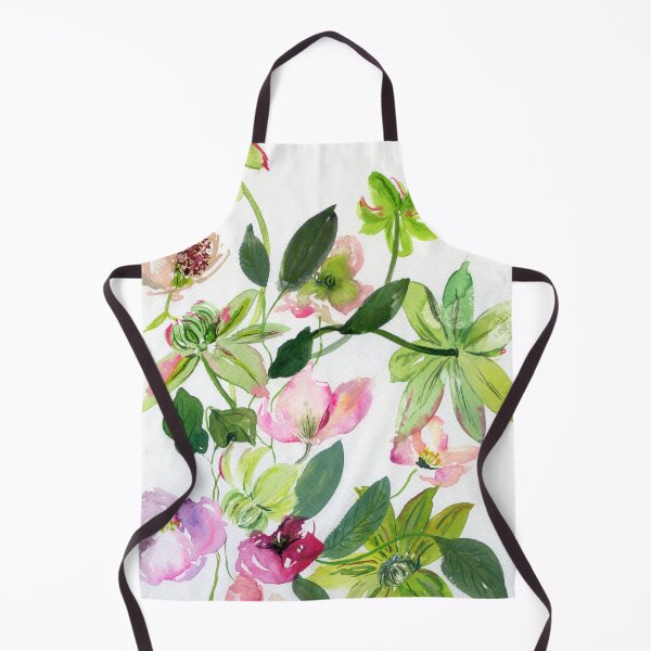 Item preview, green clematises and hellebores designed and sold by kosarandrea.
