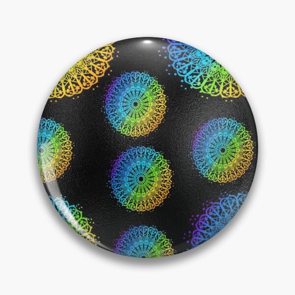Aperçu de l'œuvre Bonté de fleur de mandala unique brillant noir créée et vendue par GrtechK.