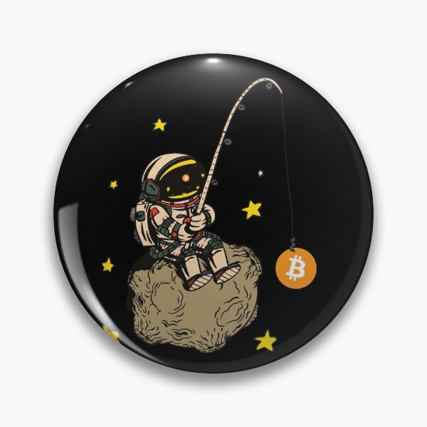 Item preview, Astronaut Fishing For Bitcoin Crypto To The Moon BTC Bitcoin Gear designed and sold by DynamicDesign.