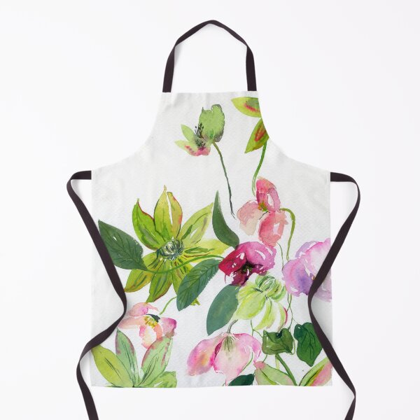 Item preview, green clematises, pink hellebores designed and sold by kosarandrea.