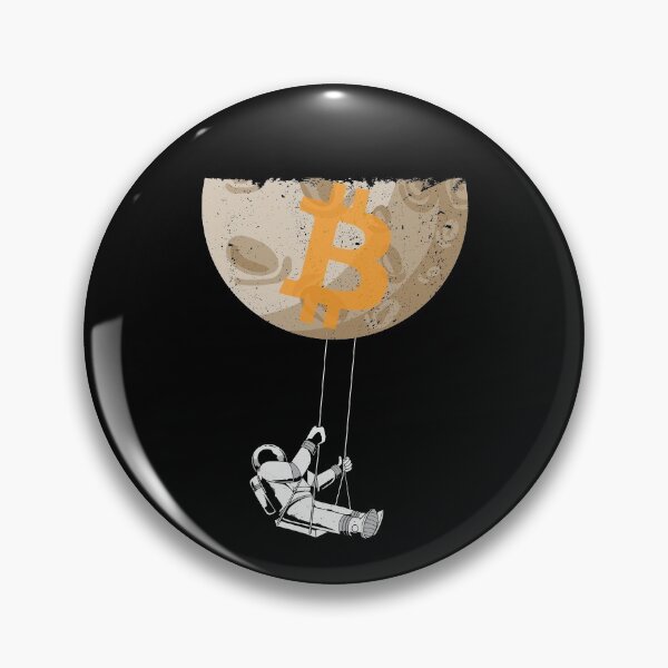 Item preview, Astronaut Swinging Bitcoin Moon BTC To The Moon Crypto Gear designed and sold by DynamicDesign.