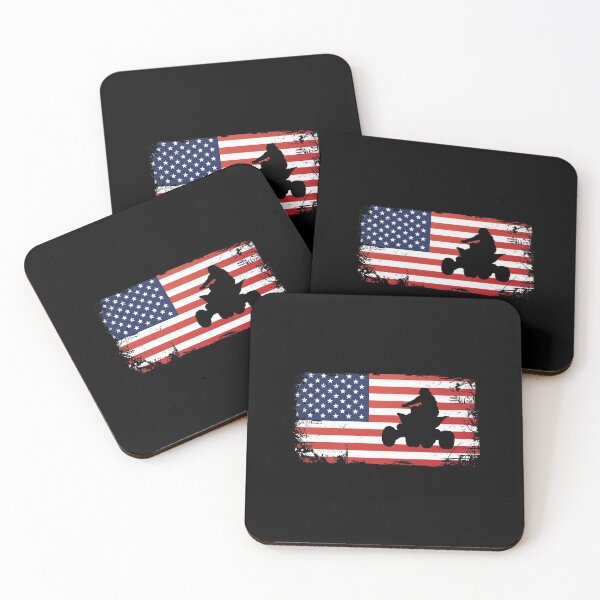 Artikelvorschau, Quad Biker America Flag Motivational USA Offroading entworfen und verkauft von Scratches Tees.