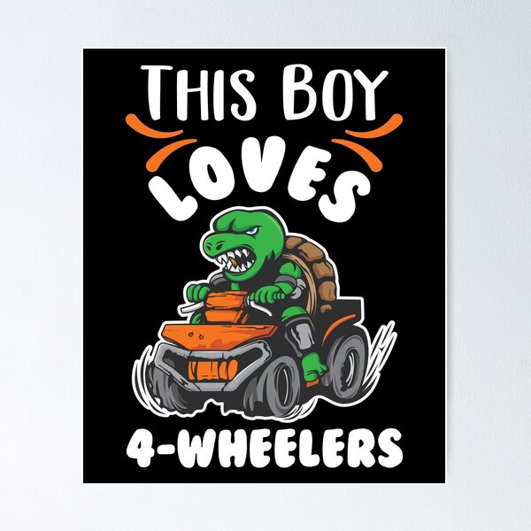 Artikelvorschau, Dieser Junge liebt 4-Wheelers Funny Dirt Bike Off Roading Sprüche entworfen und verkauft von Scratches Tees.