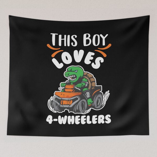 Artikelvorschau, Dieser Junge liebt 4-Wheelers Funny Dirt Bike Off Roading Sprüche entworfen und verkauft von Scratches Tees.