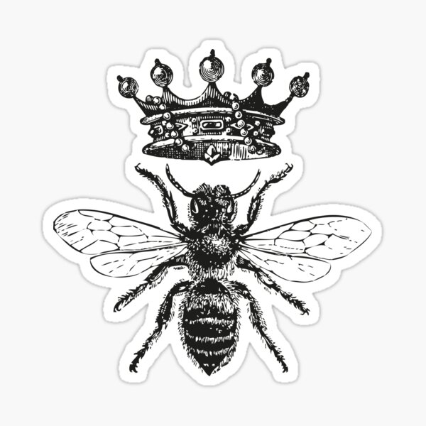 Womens Queen Bee Boss Lady Bee Gifts For Women' Sticker