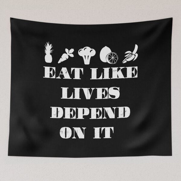 Item preview, I eat like lives depend on it - vegan tees. designed and sold by PrintPress.