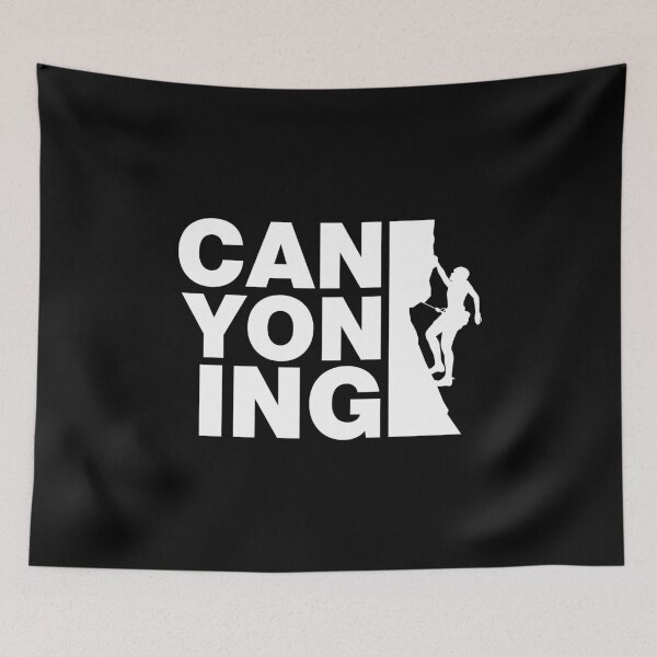 Item preview, Canyoning Lover Typography For Mount Climbers designed and sold by Scratches Tees.