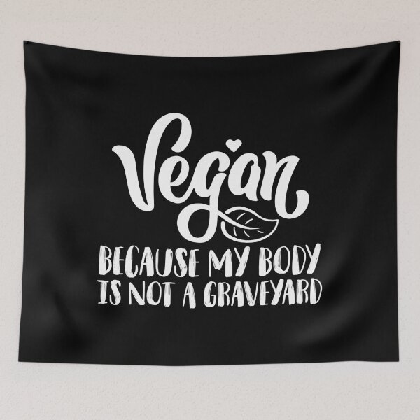Item preview, Vegan because my body is not a graveyard. designed and sold by PrintPress.