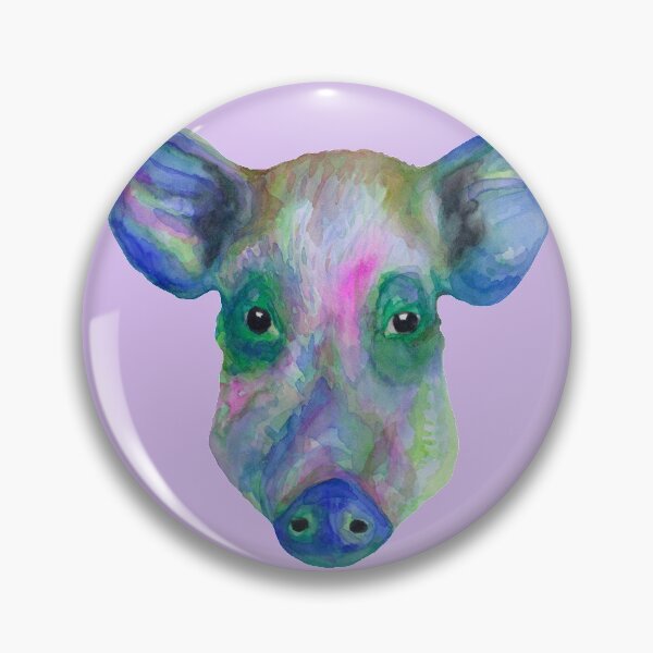 Item preview, Blue violet pig head Lord of flies  designed and sold by susserain.