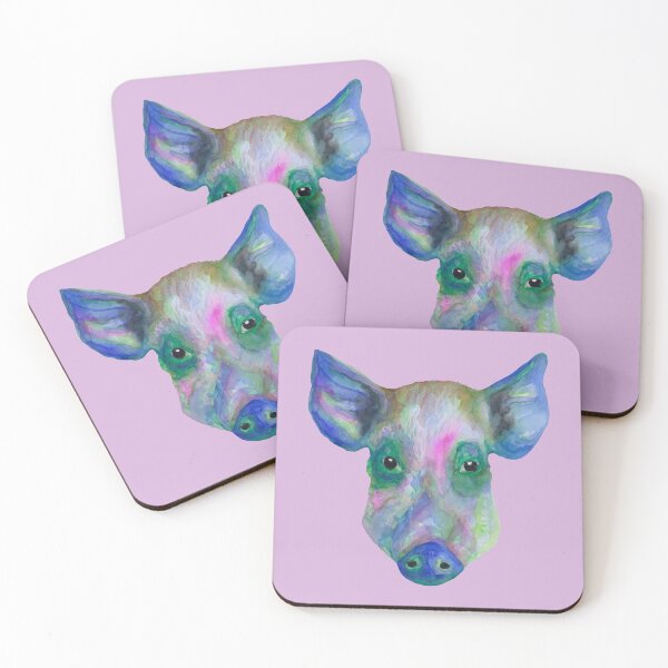 Item preview, Blue violet pig head Lord of flies  designed and sold by susserain.