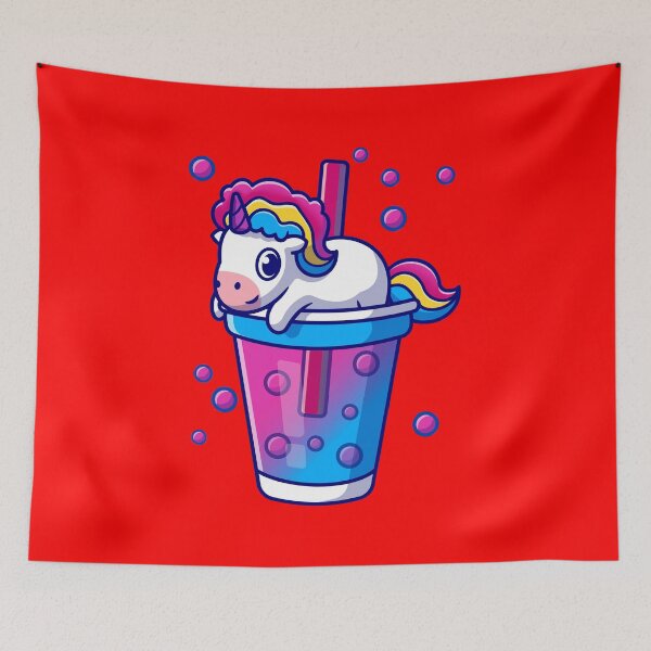 Item preview, Boba Tea Bubble Tea Cute Kawaii Unicorn Bisexual Pride Gift product designed and sold by No Limits T-Shirts.