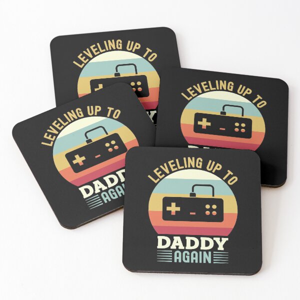 Item preview, Leveling Up To Daddy Again Funny Gaming Fathers Day Vintage Retro designed and sold by Scratches Tees.