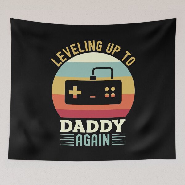 Item preview, Leveling Up To Daddy Again Funny Gaming Fathers Day Vintage Retro designed and sold by Scratches Tees.