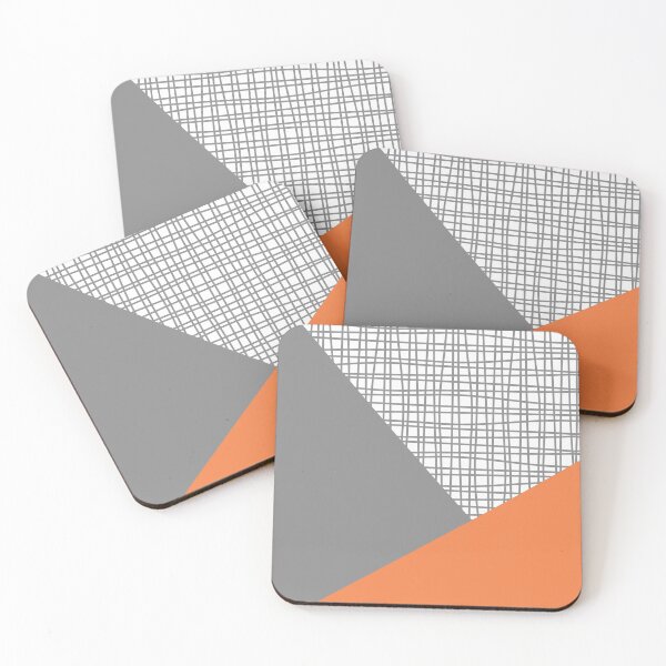 Item preview, Nordic color block orange, grey and white designed and sold by Delinda Graphic Studio.