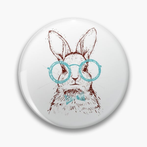 Item preview, Bunny Rabbit with Hipster Glasses and Bow Tie designed and sold by Brain-Shocker.