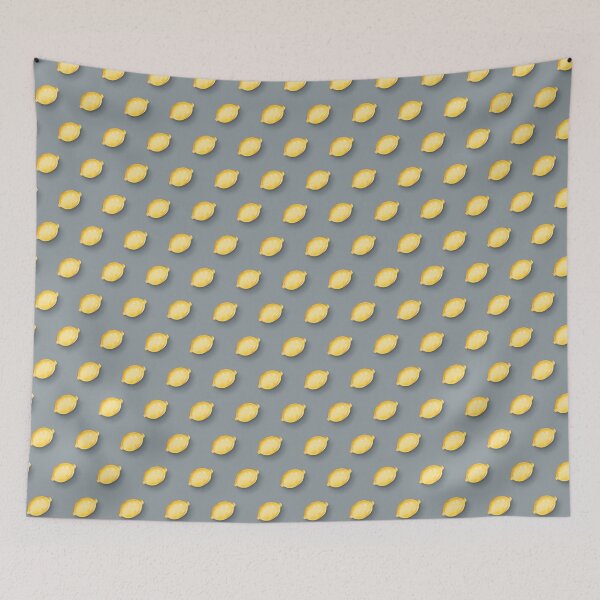 Item preview, Yellow Grey Trendy Color Of The Year 2021 Lemons Pattern designed and sold by MintaApparel.
