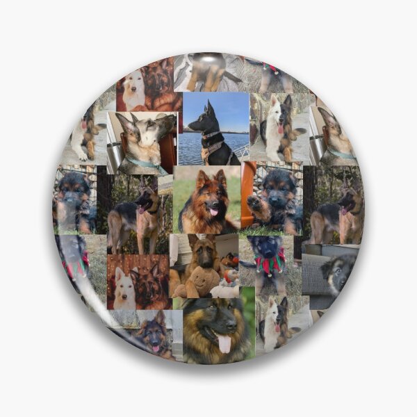 Artikelvorschau, Deutscher Schäferhund-Collage-Druck entworfen und verkauft von Avani01.