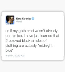 a tweet by ezra koenig Sticker