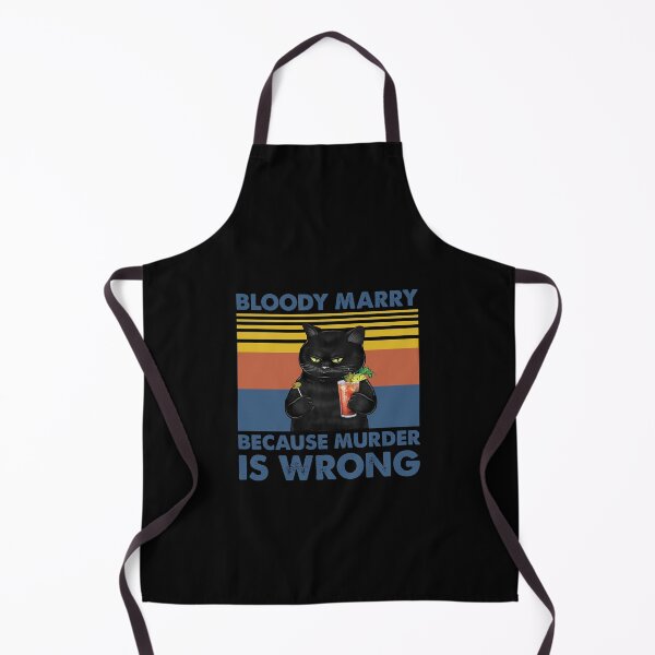 Item preview, Black Cat Bloody Marry Because Murder Is Wrong Vintage Shirt designed and sold by Skechers7654.