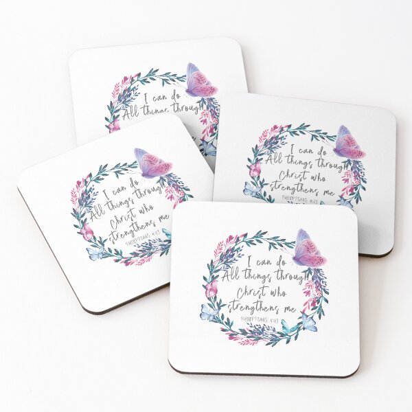 Item preview, Philippians 4:13 Butterfly Christ Bible Verse designed and sold by supamart.