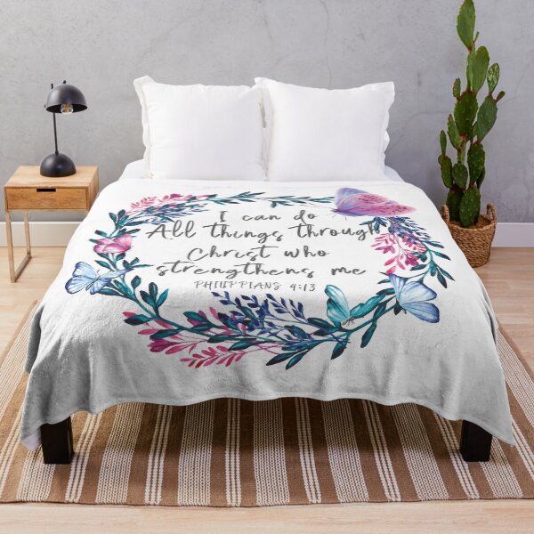 Item preview, Philippians 4:13 Butterfly Christ Bible Verse designed and sold by supamart.