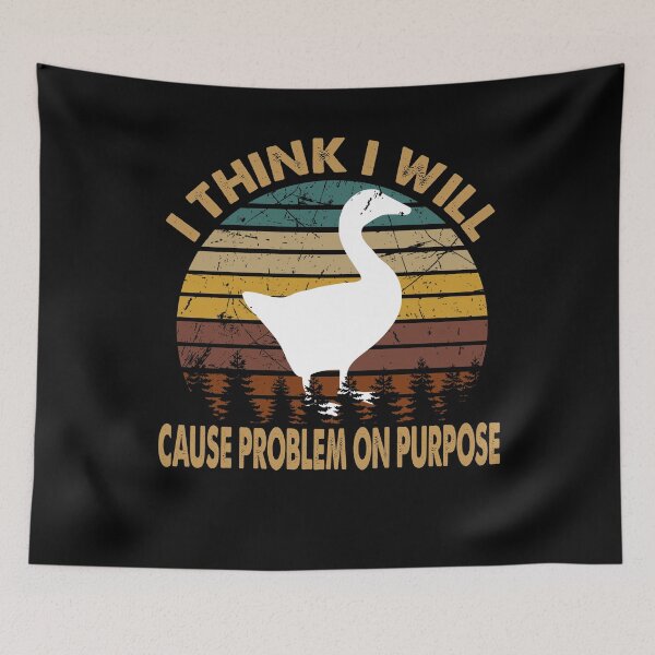 Item preview, Retro i think i will cause problem untitled goose art game white designed and sold by martinsellds95.
