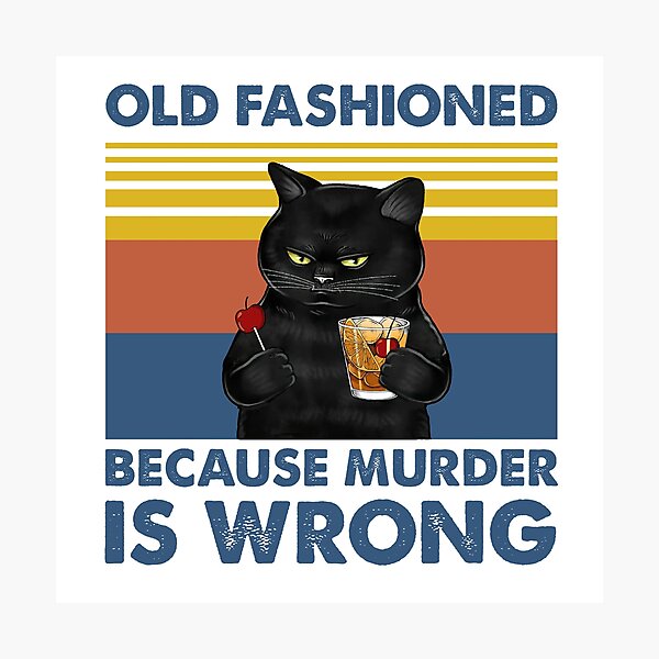 Item preview, Old Fashioned Because Murder Is Wrong Black Cat Vintage Shirt designed and sold by Newbalances70.