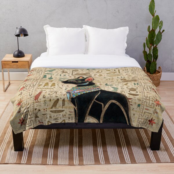 Item preview, Egyptian Cat - Bastet on papyrus designed and sold by k9printart.